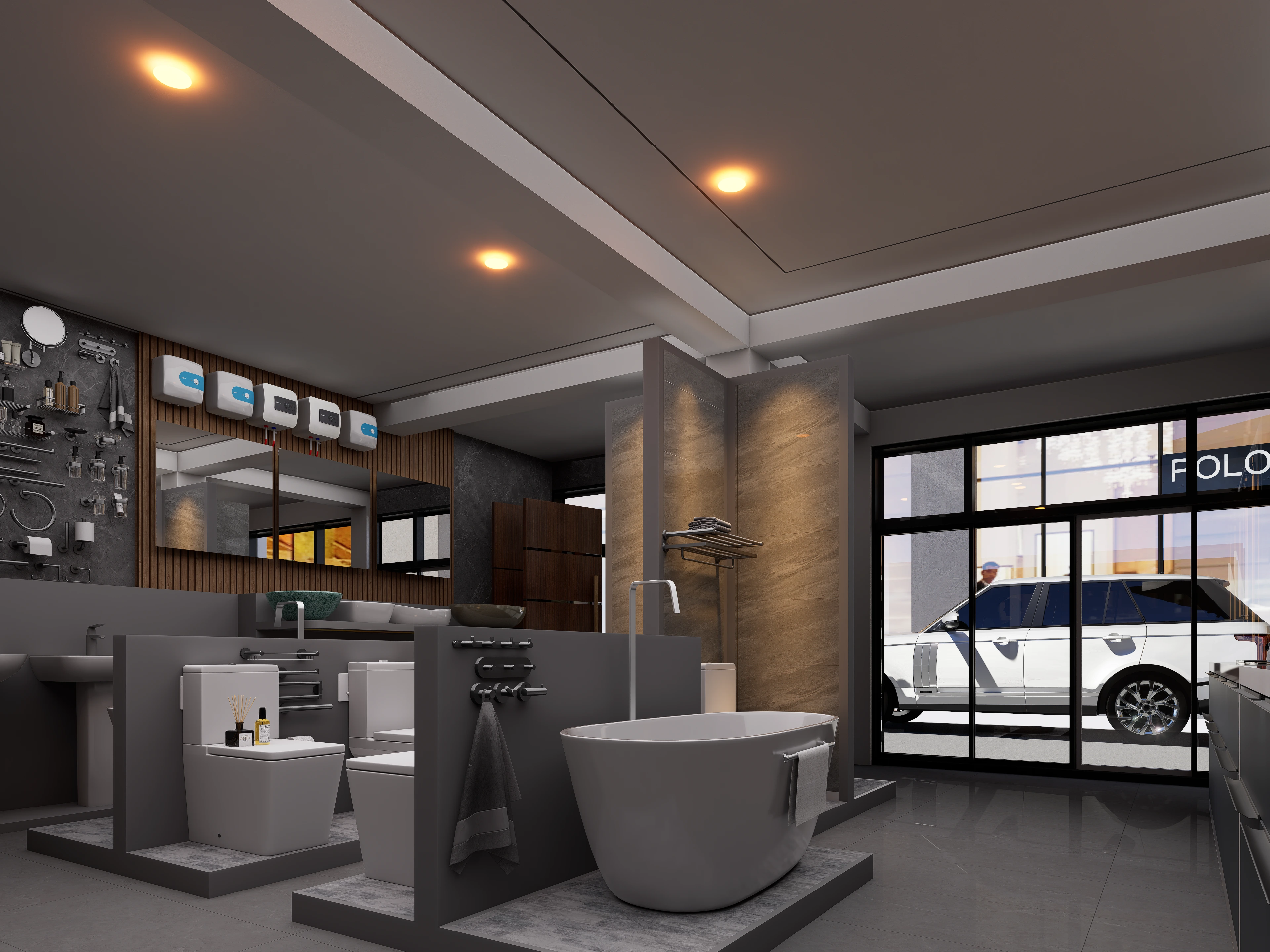 Showroom — Display area — design visualization