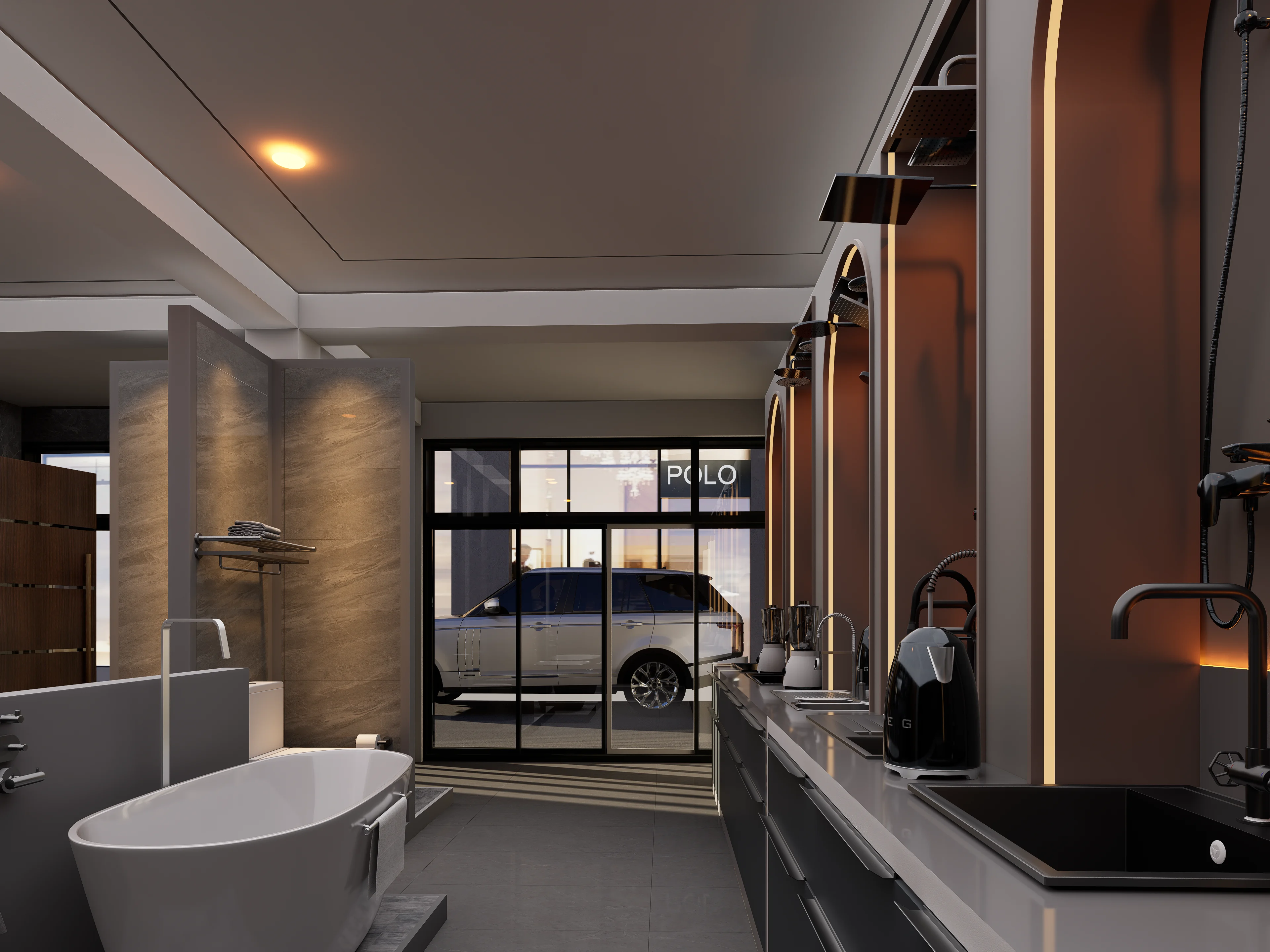 Showroom — Material detail — design visualization